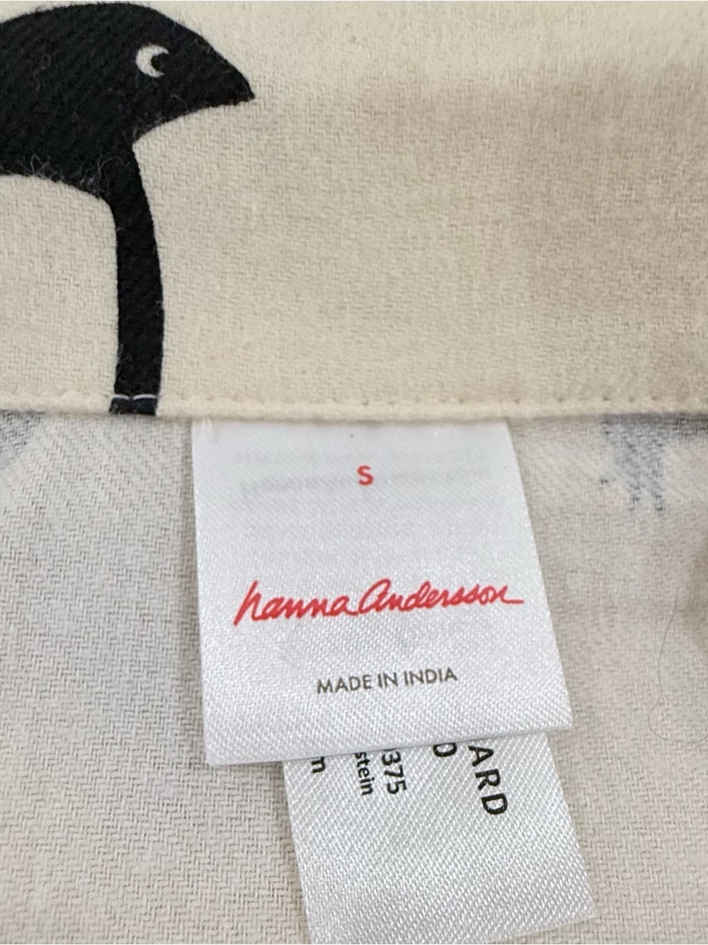 Hanna Andersson Flannel Cream Penguin Pajama Set Size Small - New - Picture 8 of 8
